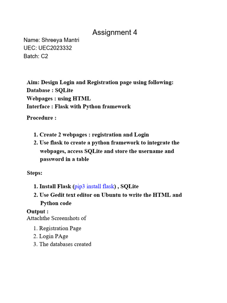 UEC2023325 Assignment 4 PDF | PDF