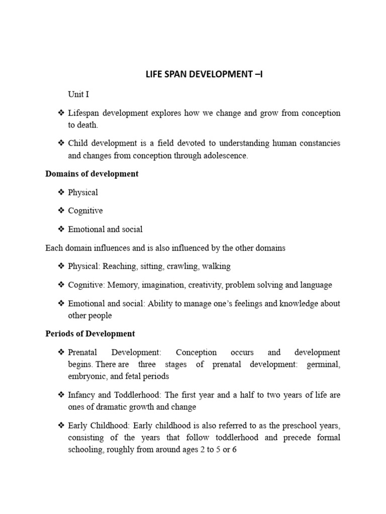 Lifespan Development Overview: Stages & Research | PDF | Adolescence ...