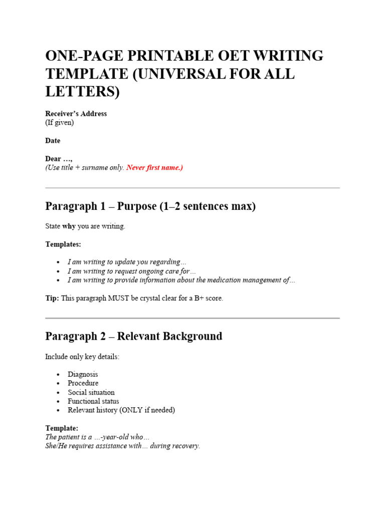 Writing Templete | PDF