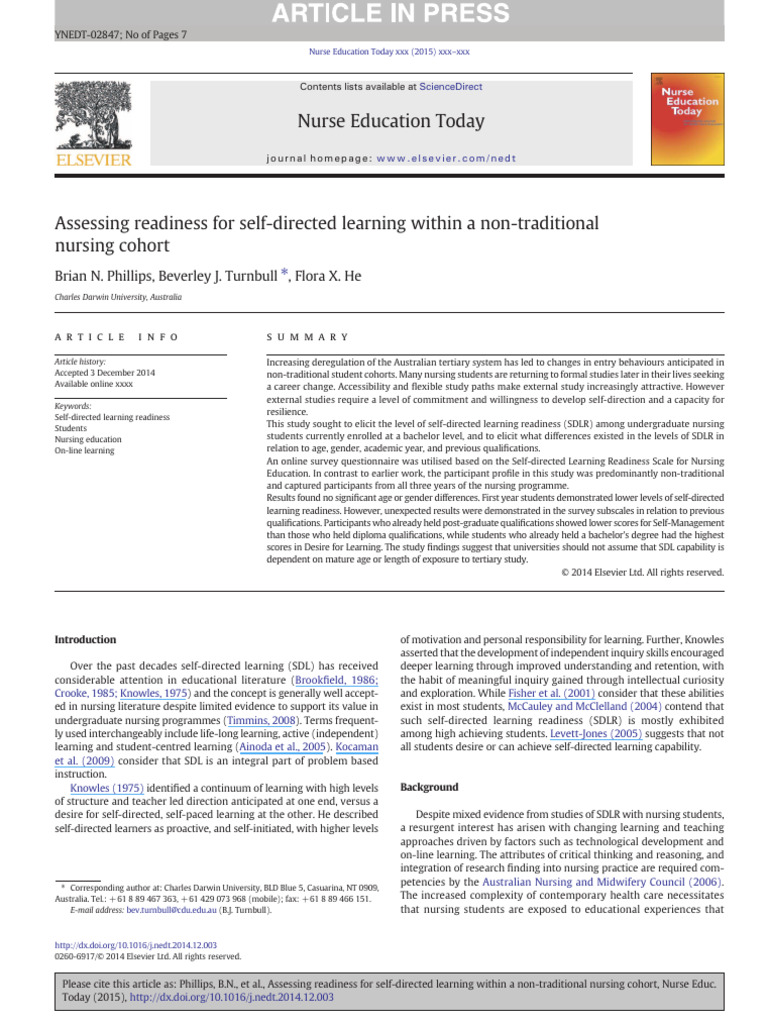 Assessing Readiness For Selfjeiejwkejowr | PDF | Learning
