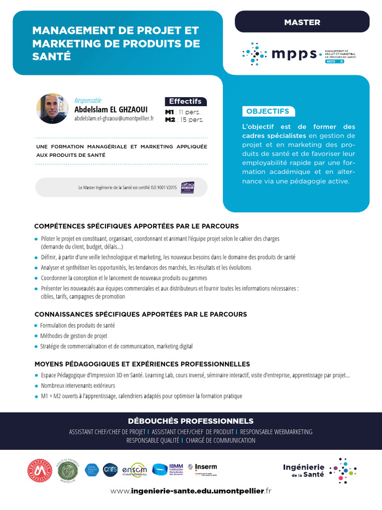 Master en Management et Marketing Santé | PDF | Commercialisation ...