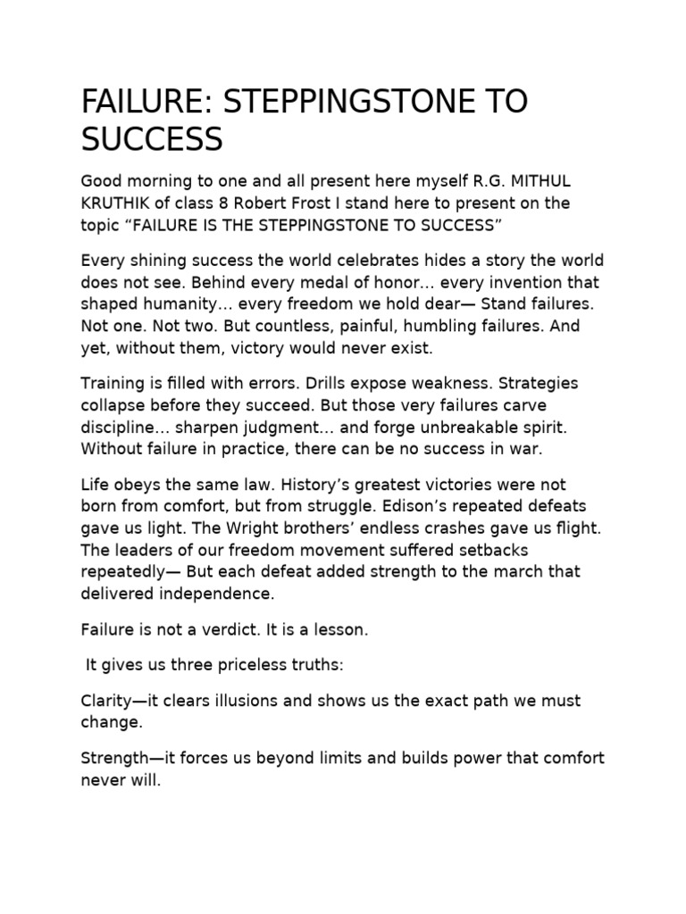 Embracing Failure for Success | PDF