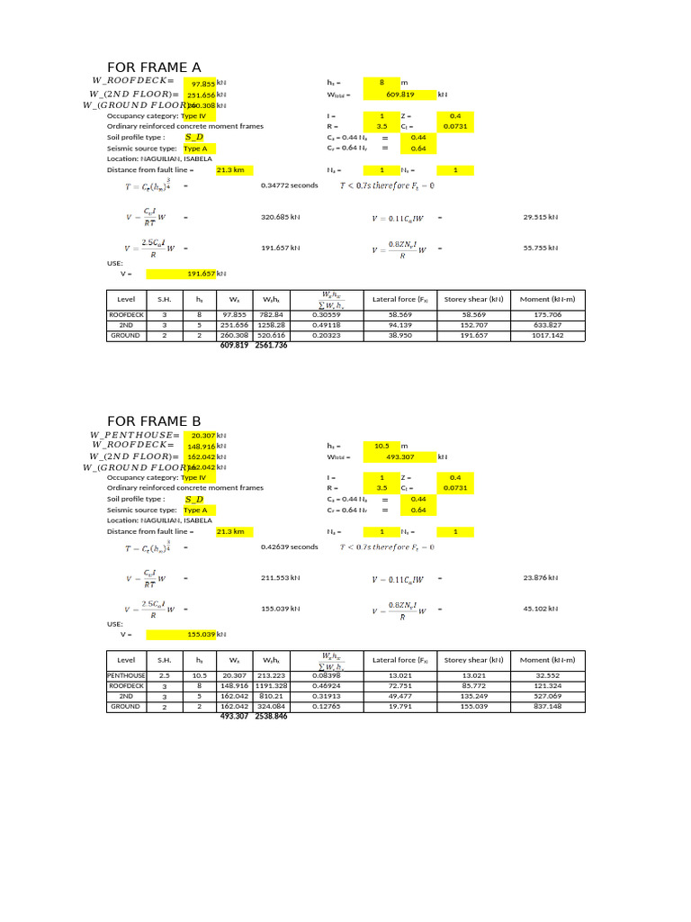 Seismic Analysis of Concrete Frames | PDF | Geological Hazards ...