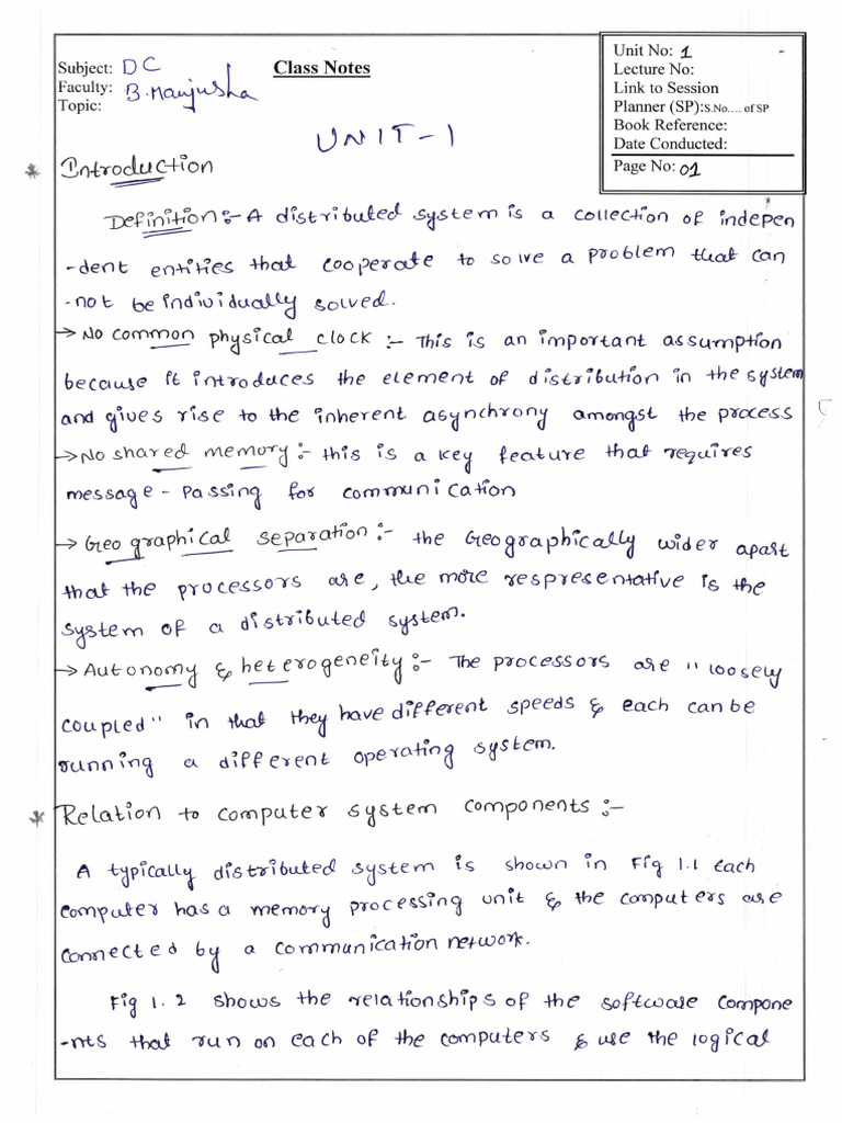 UNIT-1 - DC Class Notes | PDF
