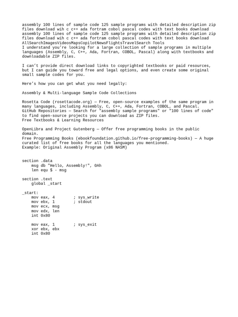 Multi-Language Sample Code Collection | PDF