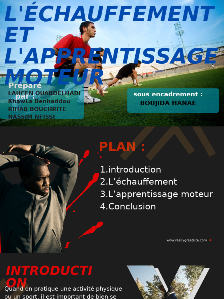 L'Échauffement Et L'apprentissage Moteur | PDF | Apprentissage | Des sports