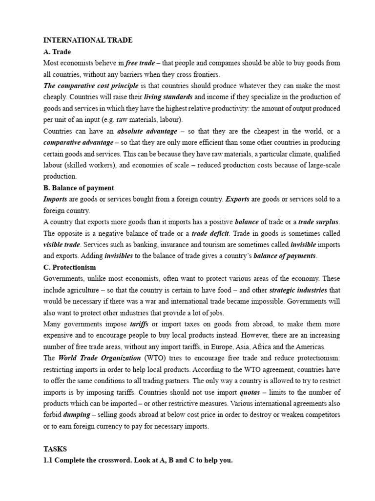 International Trade | PDF | Balance Of Trade | Tariff