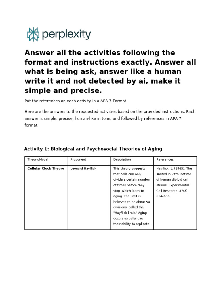 Answer All The Activities Following The Format and 5 | PDF | Senses ...