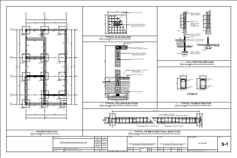 Typical Plan Column: C1F1 C1F1 C1F1 1: 20 | PDF | Structural ...