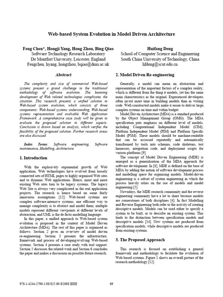 Web-Based System Evolution Framework | PDF | Abstraction (Computer ...