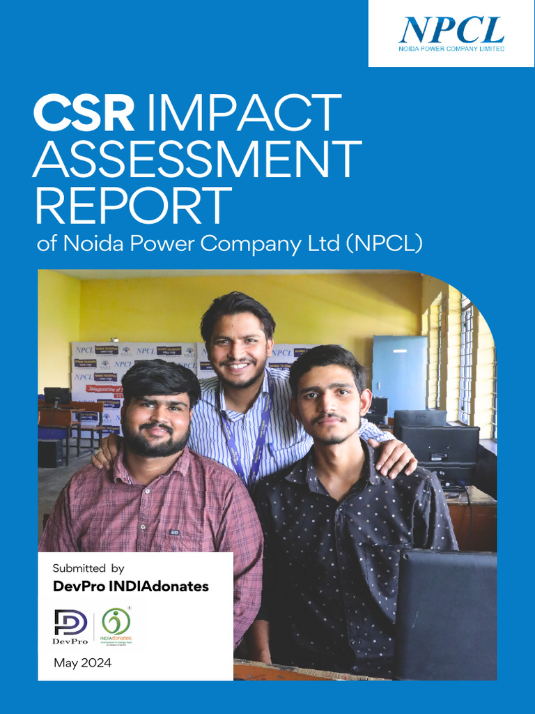 NPCL CSR Impact Assessment 2023-24 | PDF | Corporate Social ...