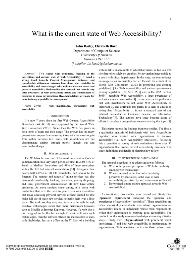 Estado Accesibilidad Web | PDF | Accessibility | World Wide Web