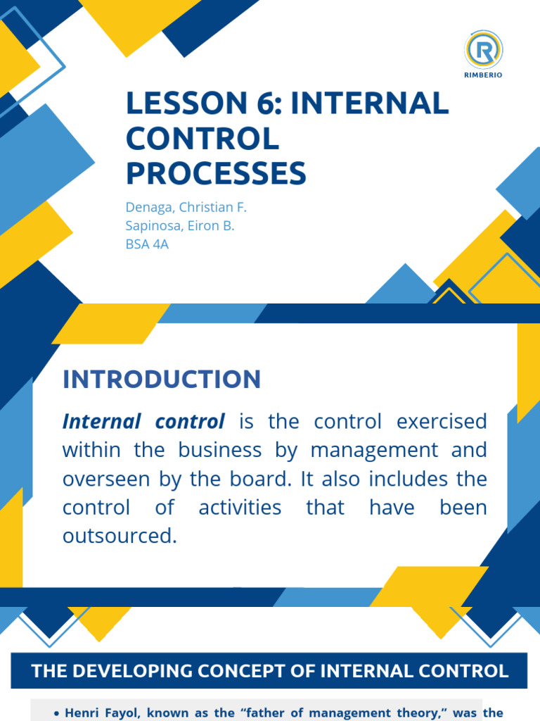 Understanding Internal Control Frameworks | PDF | Internal Control ...