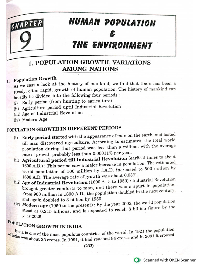 Topic 5 Human Population and The Environment | PDF