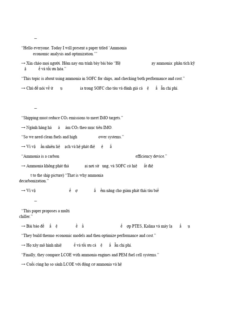3.1 SOFC - NH3 - CCHP - Script | PDF