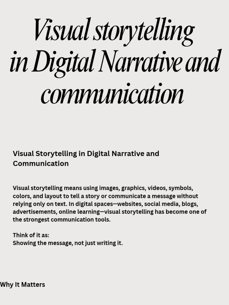 Mastering Visual Storytelling Online | PDF | Infographics | Graphics