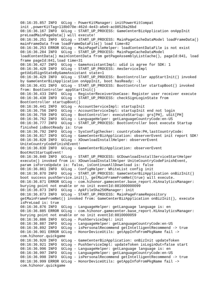 GameCenter Initialization Log Analysis | PDF | Internet Protocols ...