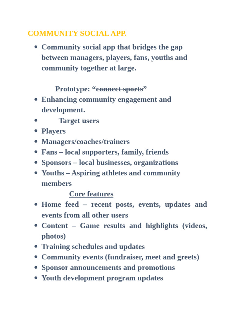 Community Social App Prototype 1 | PDF