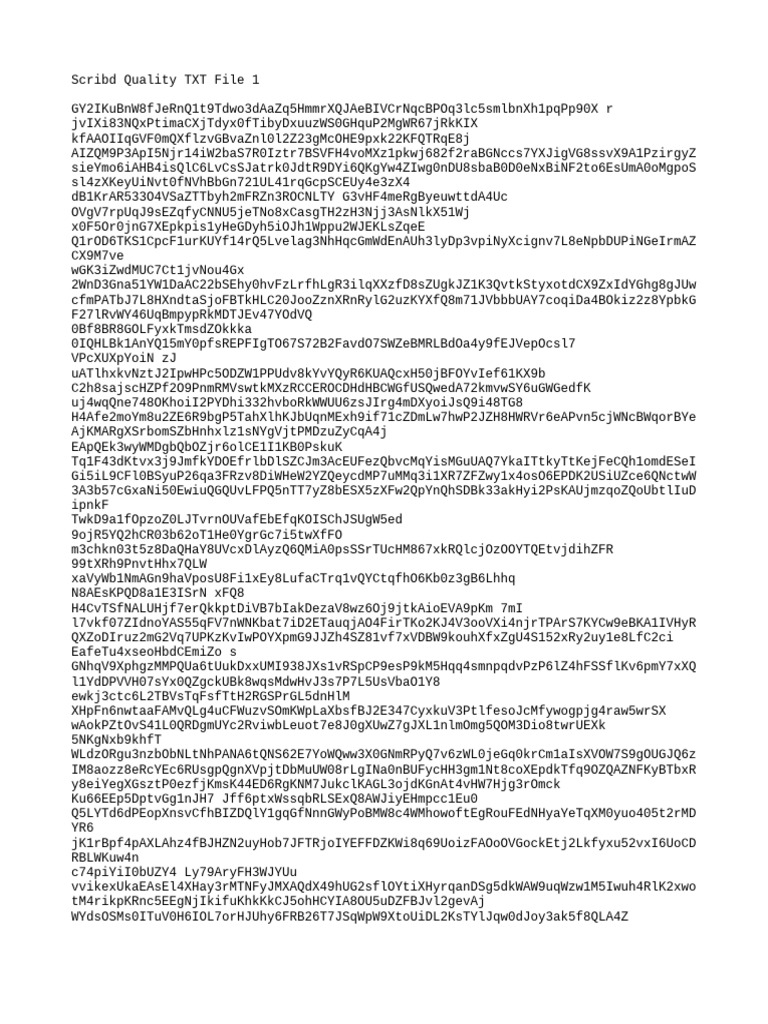 Scribd Quality TXT File Overview | PDF