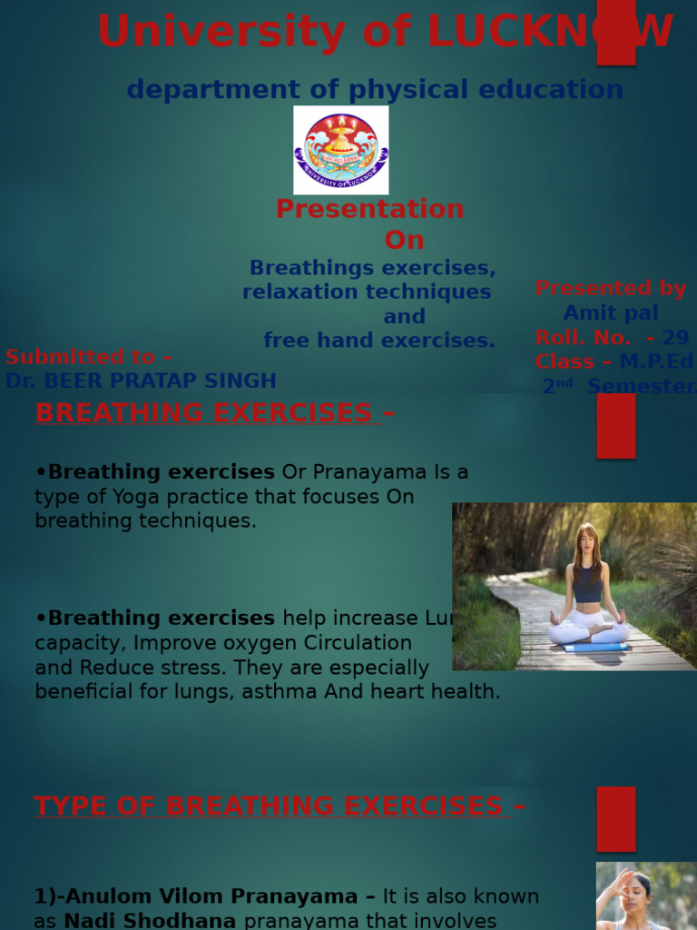 Breathing Exercises and Relaxation Techniques Presentation | PDF ...