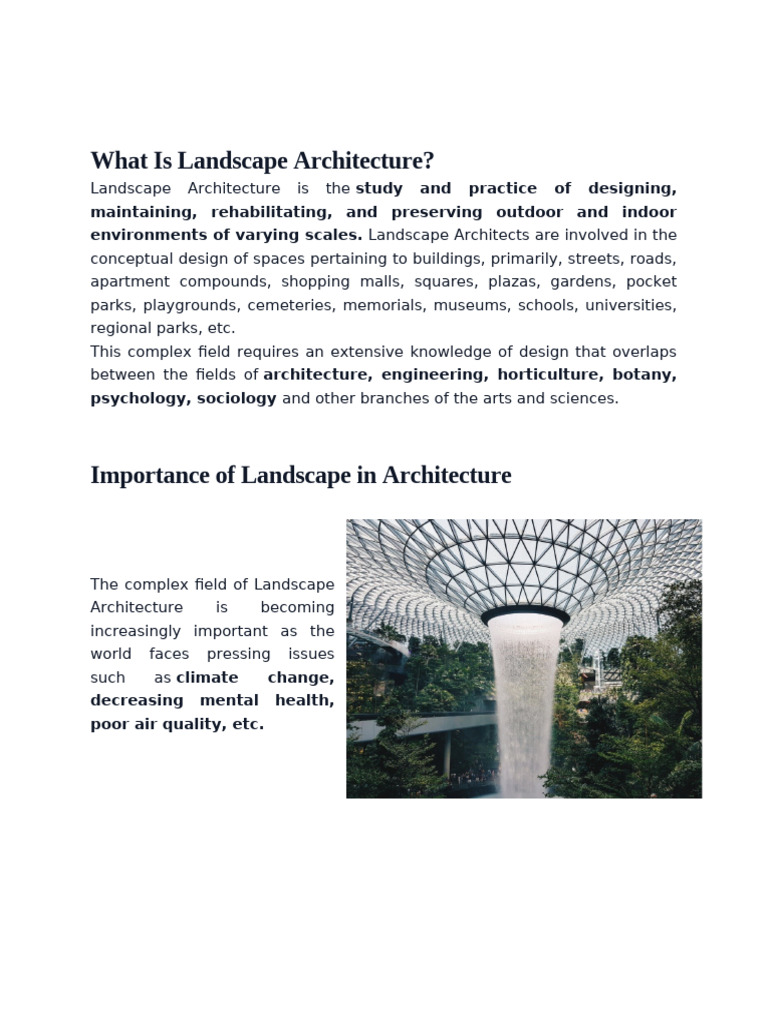 Understanding Landscape Architecture | PDF | Climate Change | Landscape