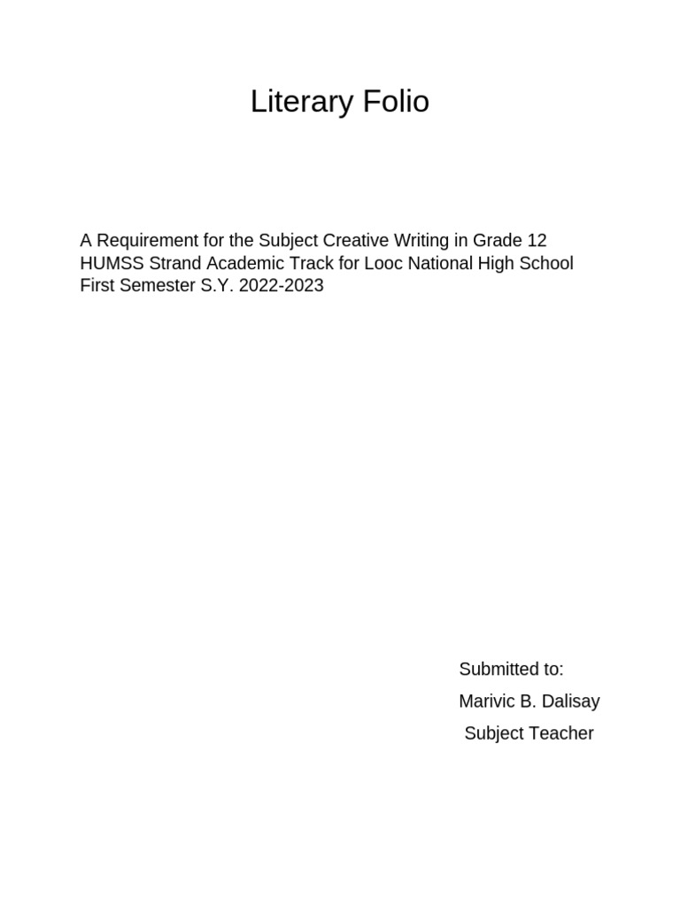 Literary Folio Stella | PDF