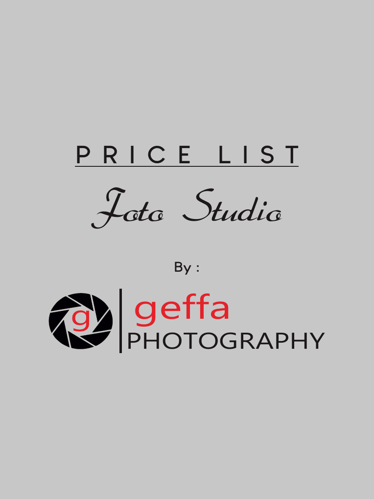 Daftar Harga Foto Studio Geffa | PDF