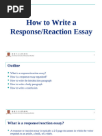 A Guide To Writing A Response Paper | PDF