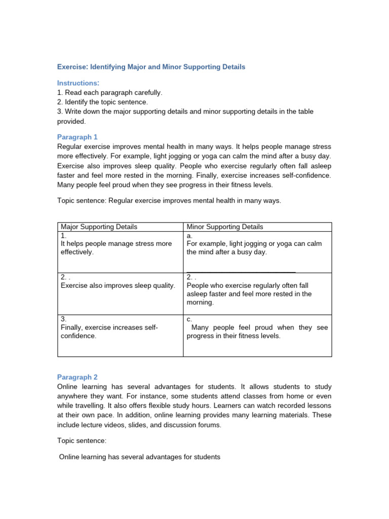 Supporting Details in Various Topics | PDF | Educational Technology ...