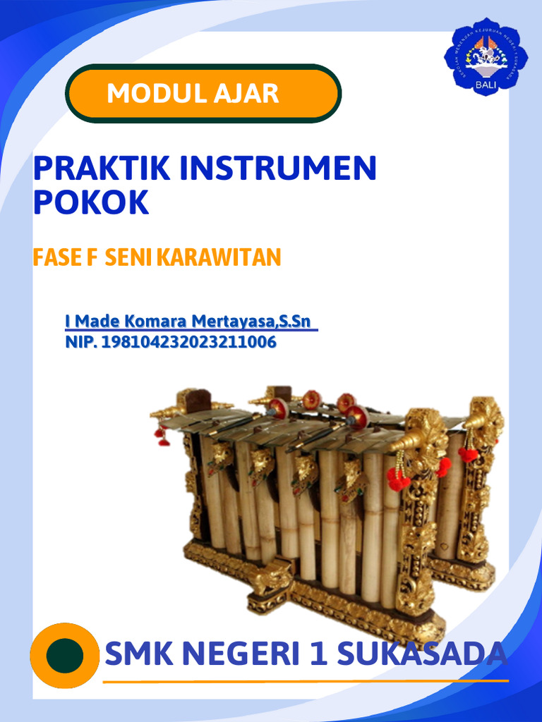 Modul Ajar Praktik Instrumen Karawitan | PDF