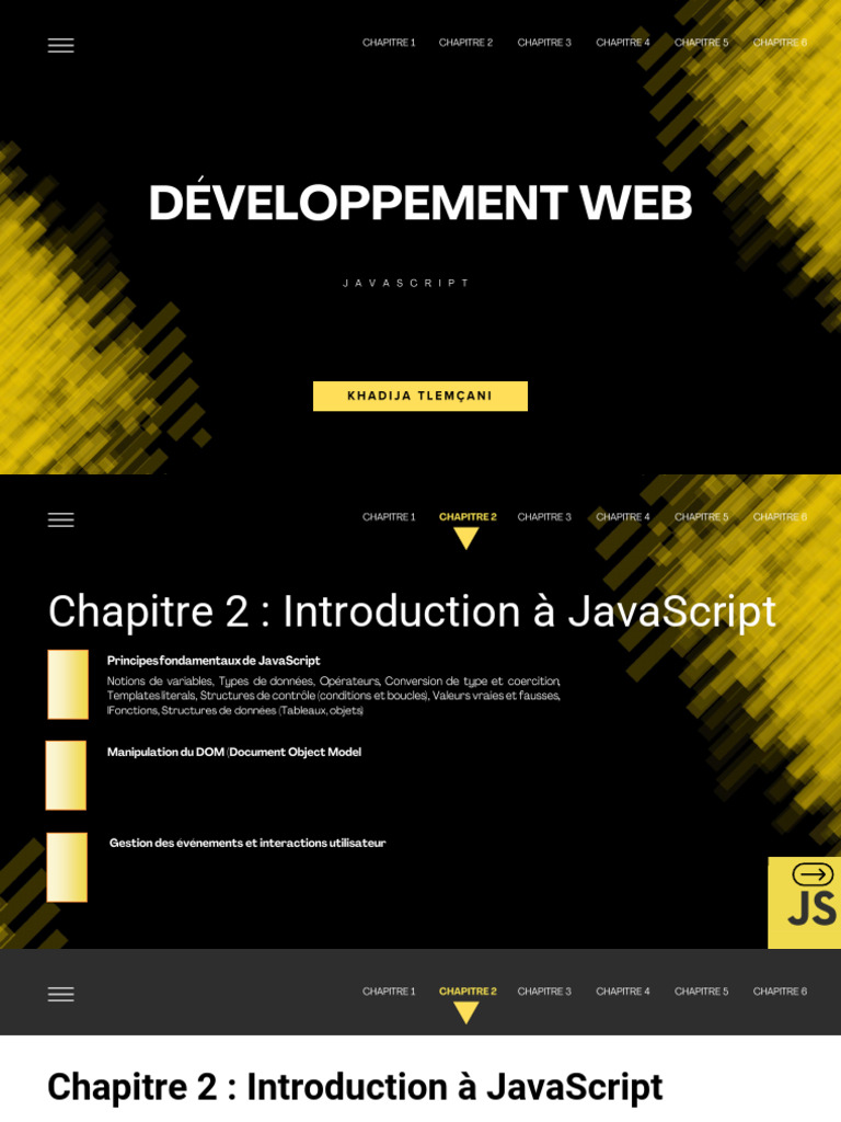 Introduction au développement JavaScript | PDF | JavaScript | Modèle d ...