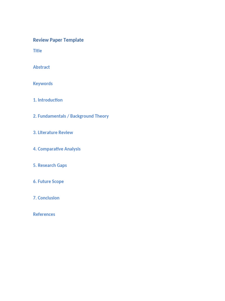 Review Paper Structure Guide | PDF