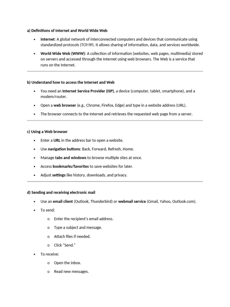 Internet and World Wide Web Fundamentals | PDF | World Wide Web ...