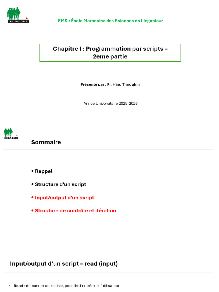 Programmation de scripts Bash - Partie 2 | PDF | Génie logiciel ...