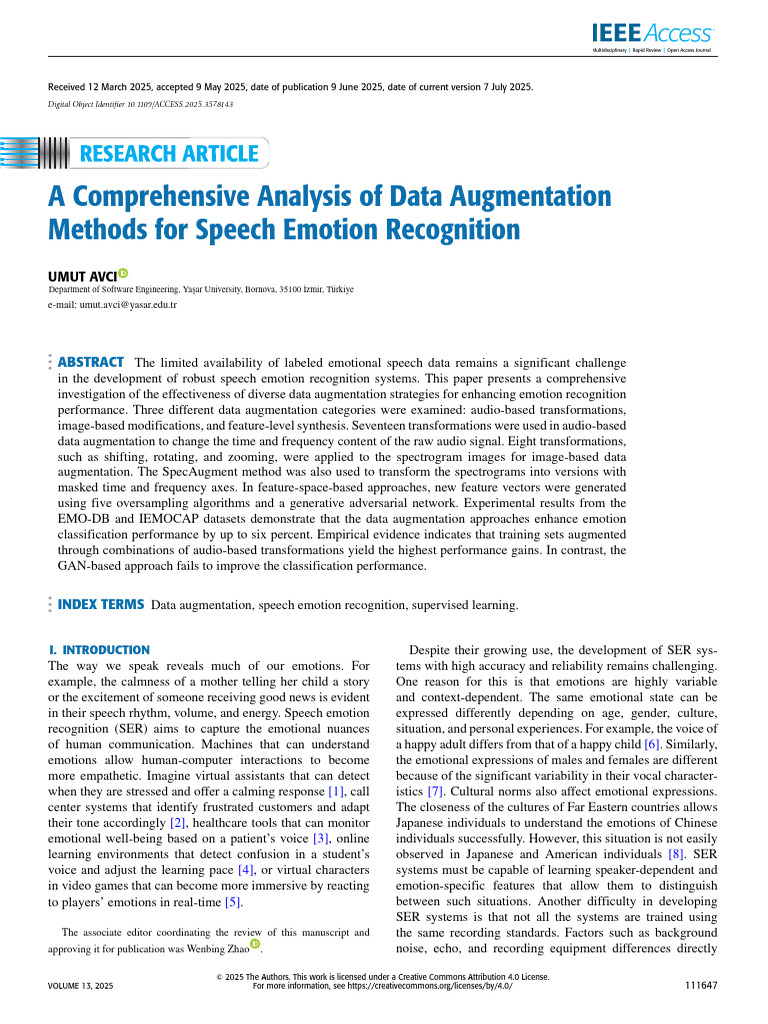 Data Augmentation for Speech Emotion Recognition | PDF | Signal To ...