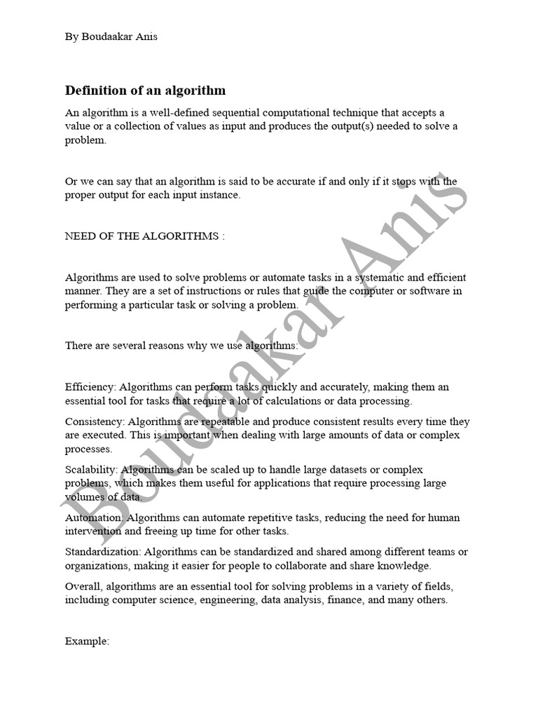 Understanding Algorithms: Definition & Types | PDF | Theoretical ...