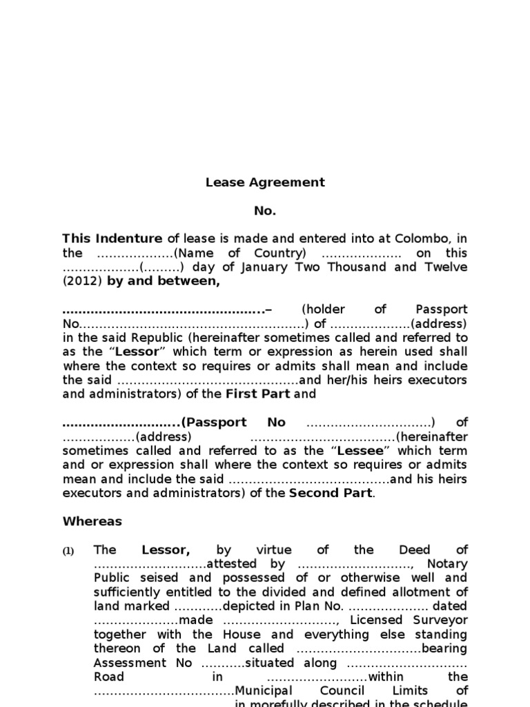 Lease Agreement - 1 | Download Free PDF | Lease | Private Law