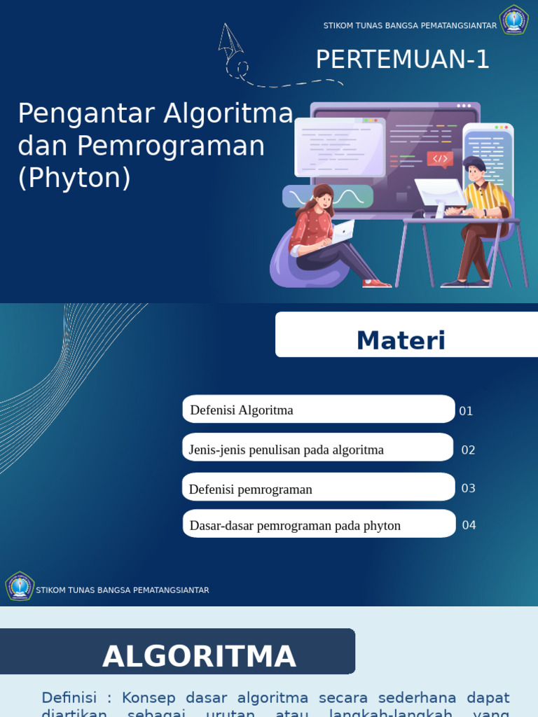 Pertemuan-1 Pengantar Dasar Algoritma Dan Pemrograman | PDF