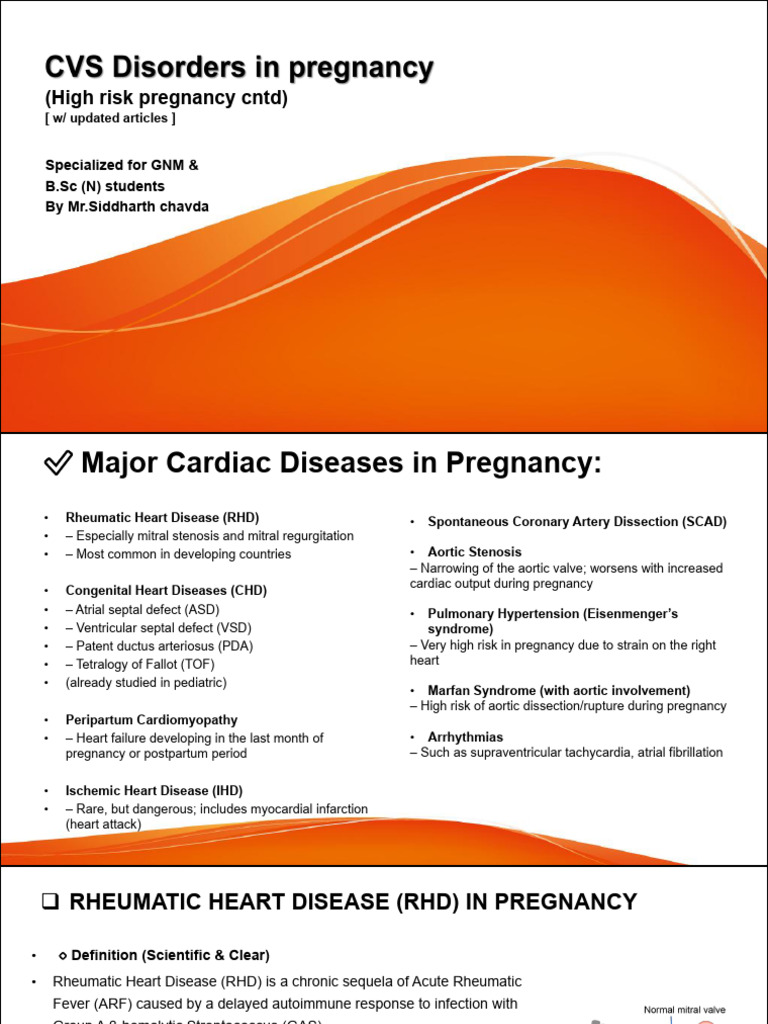 Cardiovascular Disorders in Pregnancy | PDF | Myocardial Infarction ...