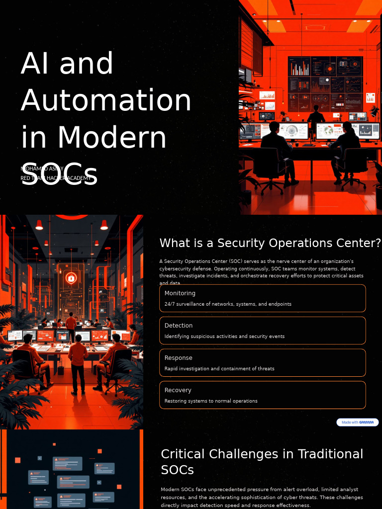 AI and Automation in Modern SOCs | PDF | Computer Security | Security