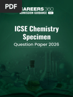 ICSE 2026 Chemistry Specimen Paper | PDF | Oxide | Salt (Chemistry)
