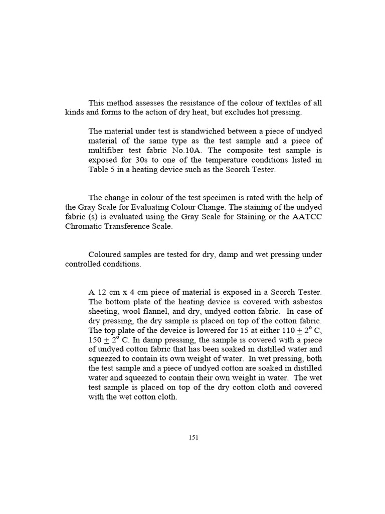Textile Color Resistance Testing Methods | PDF | Textiles | Dye