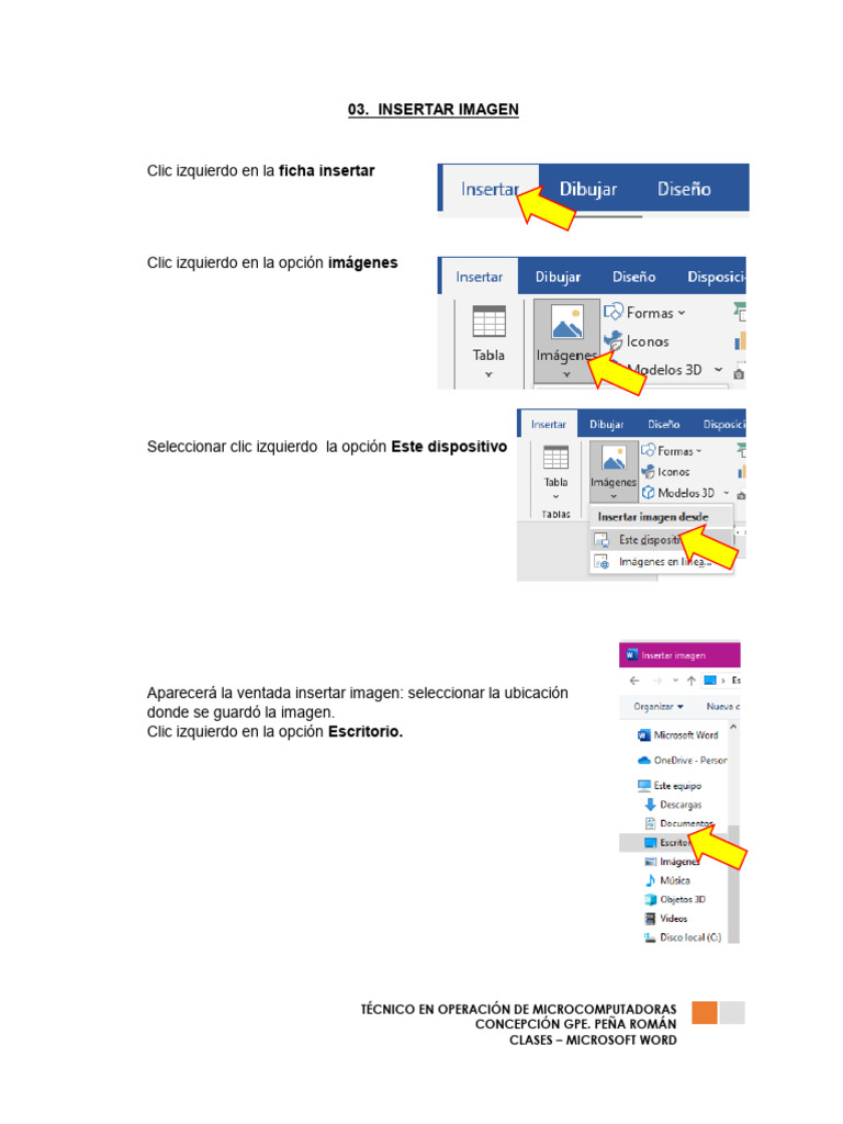 03 - Insertar y Manipular Imagen | PDF | Microsoft Word | USB