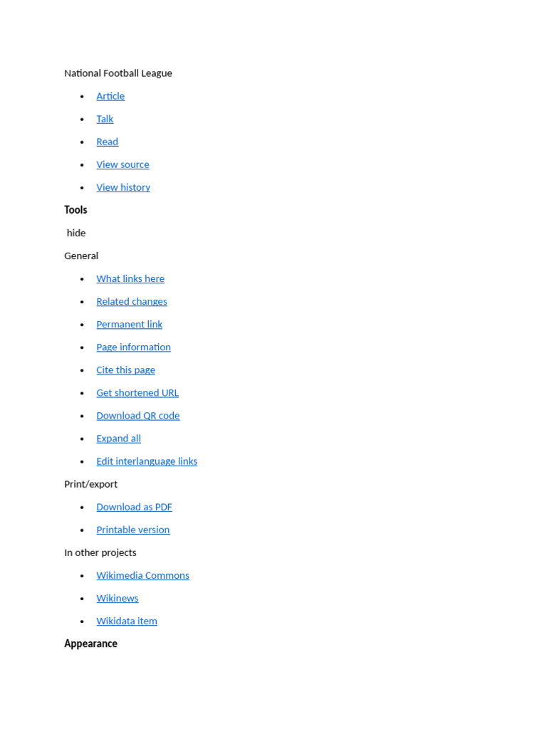 Overview of the National Football League | PDF | National Football ...