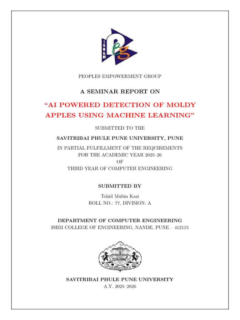 AI Detection of Moldy Apples Report | PDF | Support Vector Machine ...