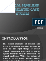 Ethical Problems and Related Case Studies
