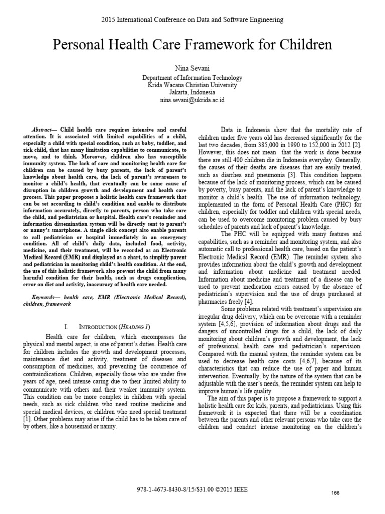 Holistic Child Health Care Framework | PDF | Electronic Health Record ...