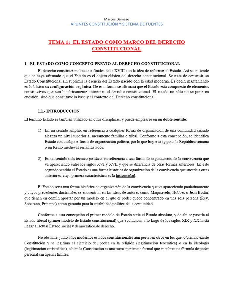 Estado y Derecho Constitucional: Fundamentos | PDF | Constitución ...