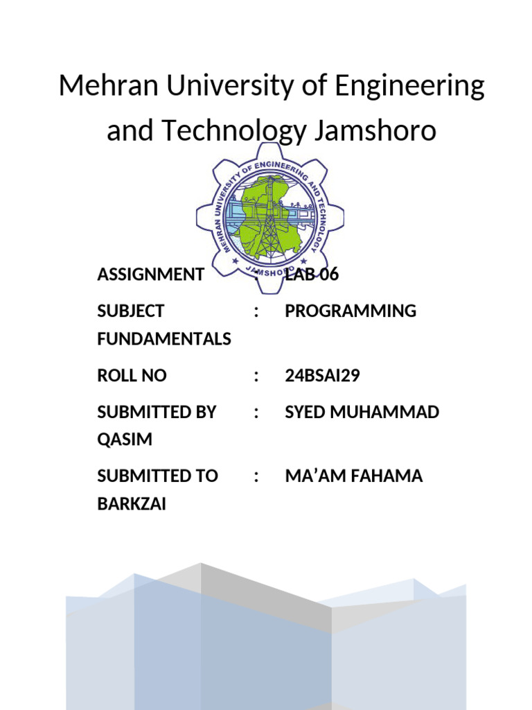 Functions in C++: Lab 06 Assignment | PDF