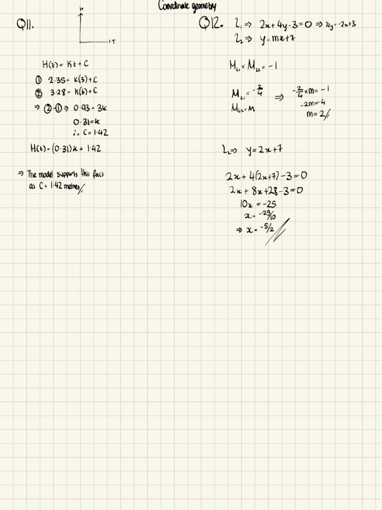 Coordinate Geometry Problem Solutions | PDF | Mathematics